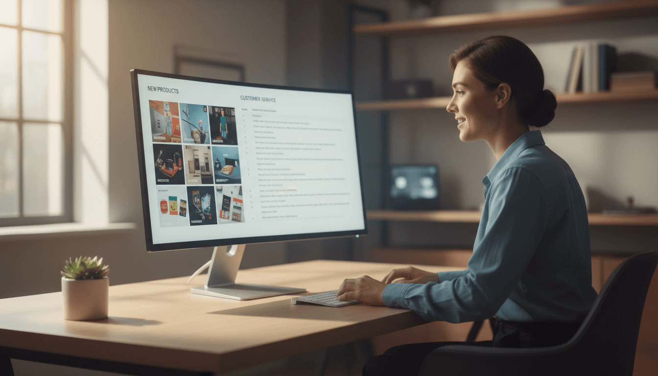 Person at desk responding to customer inquiries for digital products
